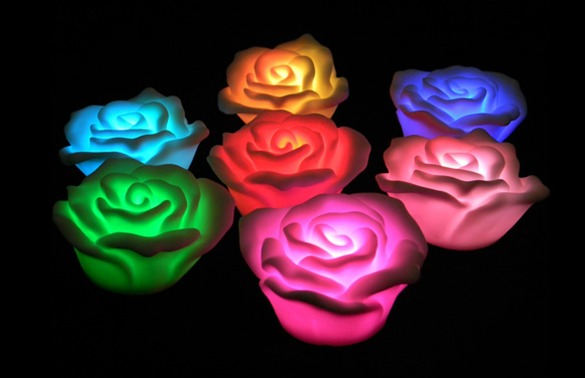 Floating LED light flowers Floating LED light flowers
