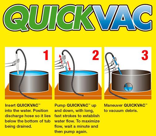 QUICKVAC hot tub vaccum QUICKVAC hot tub vaccum